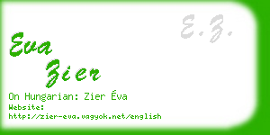 eva zier business card